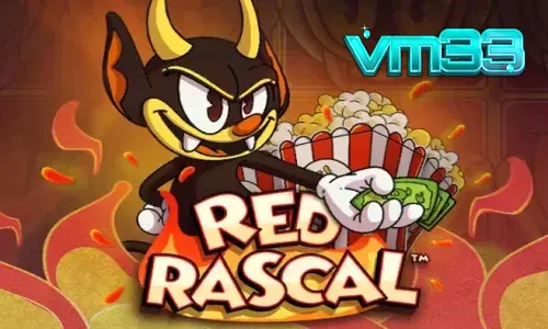 Tampilan visual slot Red Rascal dengan latar belakang taman hiburan yang penuh warna